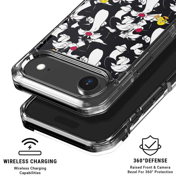 Looney Tunes Sylvester and Tweety Super Sized iPhone 17 Air Clear Case