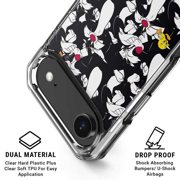 Looney Tunes Sylvester and Tweety Super Sized iPhone 17 Air Clear Case