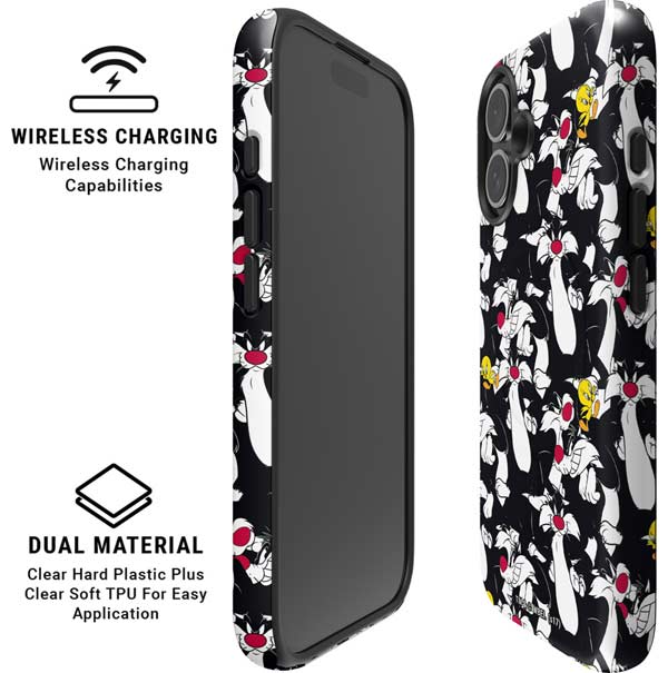 Looney Tunes Sylvester and Tweety Super Sized iPhone 17 Magsafe Impact Case