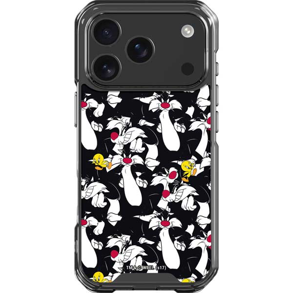Looney Tunes Sylvester and Tweety Super Sized iPhone 17 Pro Clear Case
