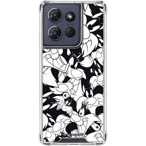 Looney Tunes Sylvester Super Sized Pattern Moto G Play 5G (2025) Clear Case
