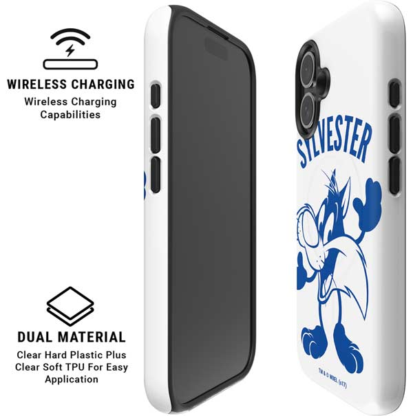 Looney Tunes Sylvester the Cat Big Head iPhone 16 Magsafe Impact Case