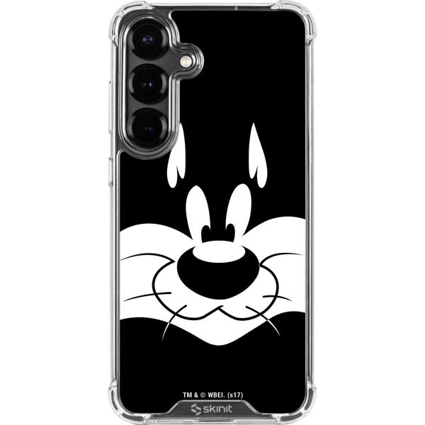 Looney Tunes Sylvester the Cat Black and White Galaxy S26 Clear Case