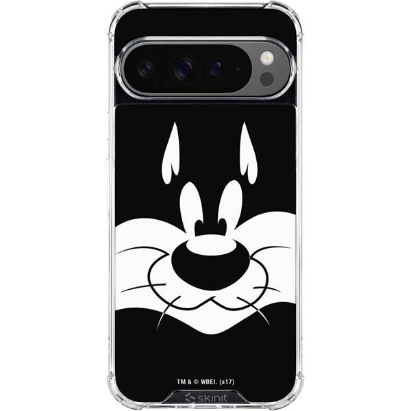 Looney Tunes Sylvester the Cat Black and White Google Pixel 10 Pro XL Clear Case