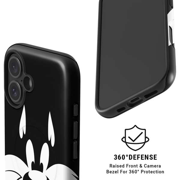 Looney Tunes Sylvester the Cat Black and White iPhone 16 Magsafe Impact Case