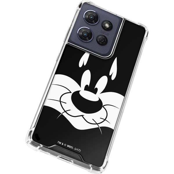 Looney Tunes Sylvester the Cat Black and White Moto G 5G (2025) Clear Case