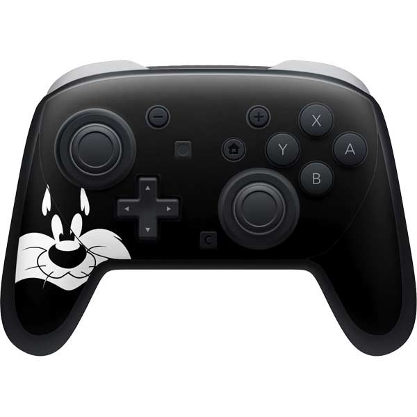 Looney Tunes Sylvester the Cat Black and White Nintendo Switch 2 (2025) Pro Controller Skin