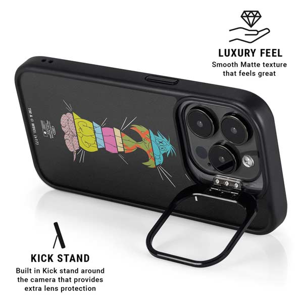 Looney Tunes Sylvester the Cat Sliced Juxtapose iPhone 14 Pro Kickstand Case