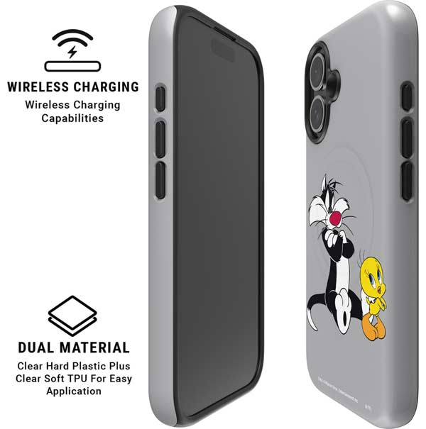 Looney Tunes Sylvester Tweety Bird Crossed Arms iPhone 17 Magsafe Impact Case