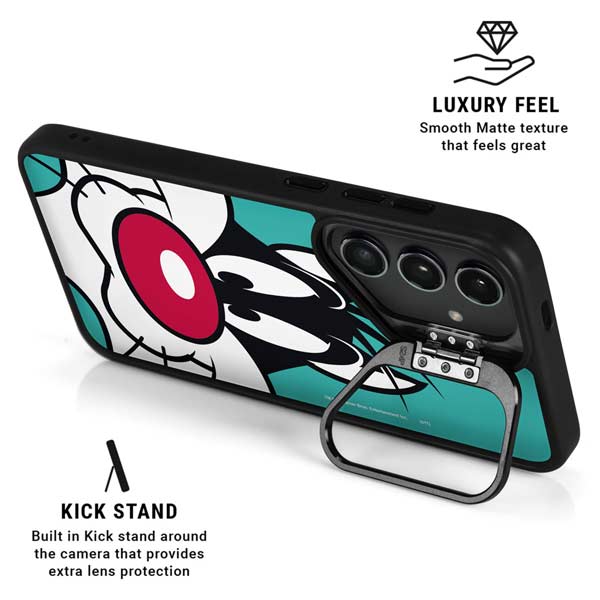 Looney Tunes Sylvester Zoomed In Galaxy S26 Plus Kickstand Case