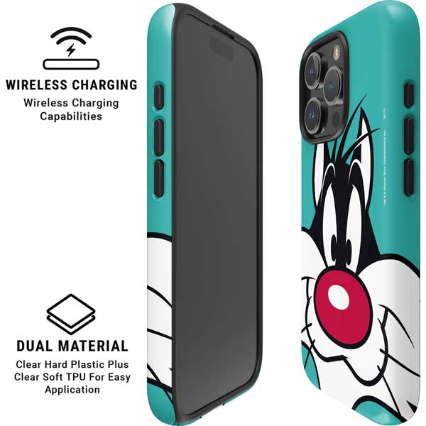 Looney Tunes Sylvester Zoomed In iPhone 16 Pro Magsafe Impact Case