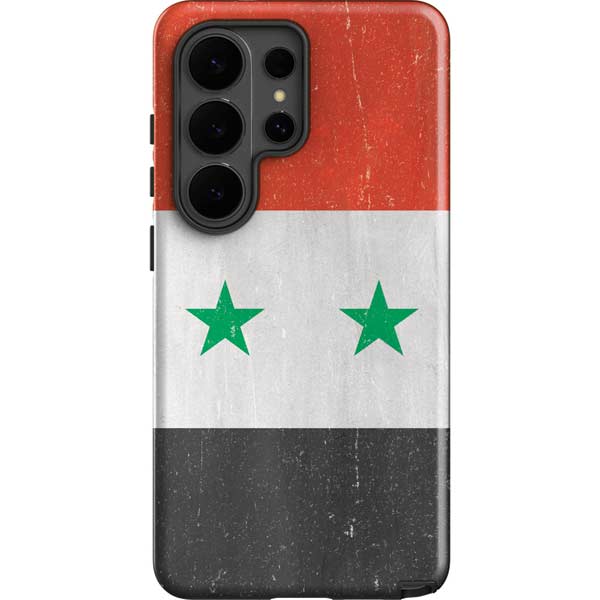 Syria Flag Distressed Galaxy S26 Ultra Impact Case