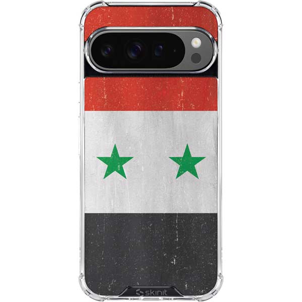 Syria Flag Distressed Google Pixel 10 Pro Clear Case