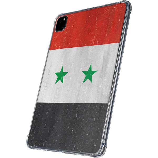 Syria Flag Distressed iPad Pro 11in (2024) Clear Case