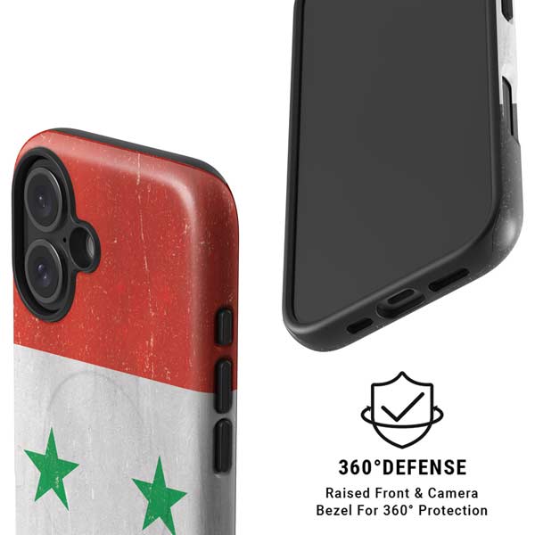 Syria Flag Distressed iPhone 16 Magsafe Impact Case