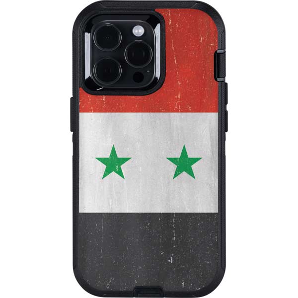 Syria Flag Distressed Otterbox Defender iPhone Skin