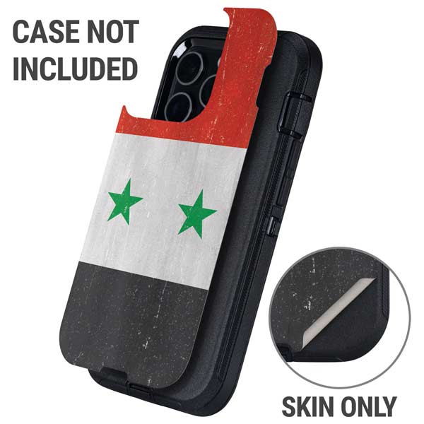 Syria Flag Distressed Otterbox Defender iPhone Skin