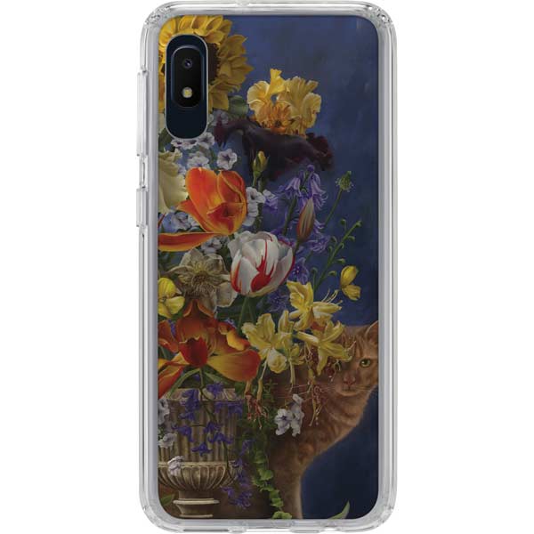 Tabby Cat with Flowers by Nene Thomas Galaxy Cases