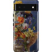 Tabby Cat with Flowers by Nene Thomas Pixel Cases