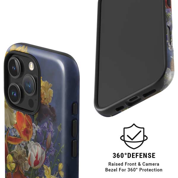 Tabby Cat with Flowers by Nene Thomas iPhone 16 Pro Max Magsafe Impact Case