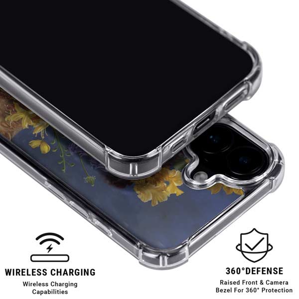 Tabby Cat with Flowers by Nene Thomas iPhone 17 Clear Case