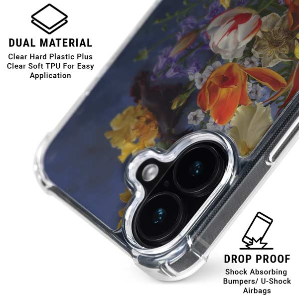 Tabby Cat with Flowers by Nene Thomas iPhone 17 Clear Case