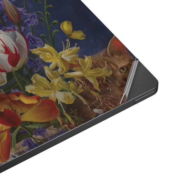Tabby Cat with Flowers by Nene Thomas Surface Laptop 7 15in Skin