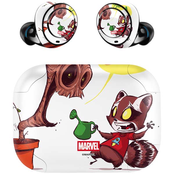 Marvel Rocket Raccoon and Groot Tall Tails Amazon Echo Buds Skin