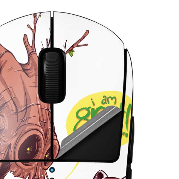 Marvel Rocket Raccoon and Groot Tall Tails G Pro Wireless Gaming Mouse Skin