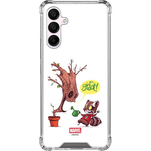 Marvel Rocket Raccoon and Groot Tall Tails Galaxy A16 5G Clear Case