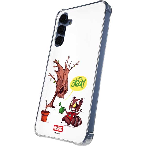 Marvel Rocket Raccoon and Groot Tall Tails Galaxy A35 5G Clear Case