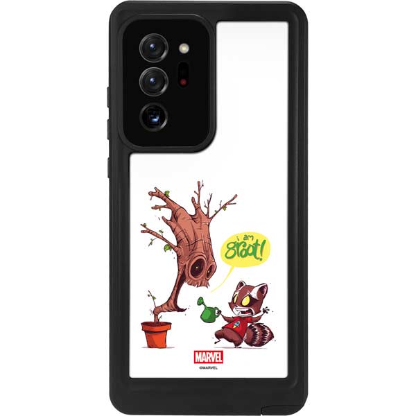 Marvel Rocket Raccoon and Groot Tall Tails Galaxy Note20 Ultra 5G Waterproof Case