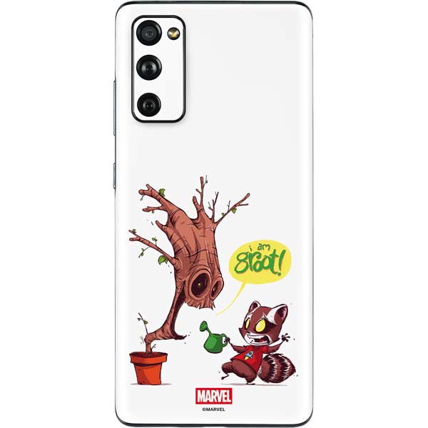 Marvel Rocket Raccoon and Groot Tall Tails Galaxy S20 Fan Edition Skin
