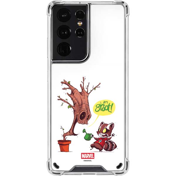 Marvel Rocket Raccoon and Groot Tall Tails Galaxy S21 Ultra 5G Clear Case