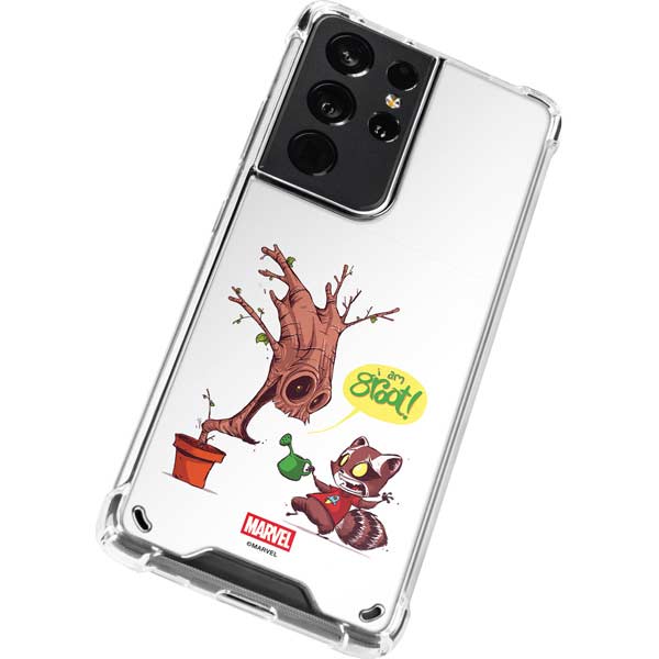 Marvel Rocket Raccoon and Groot Tall Tails Galaxy S21 Ultra 5G Clear Case