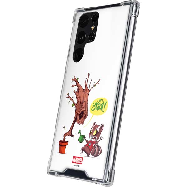 Marvel Rocket Raccoon and Groot Tall Tails Galaxy S24 Ultra Clear Case