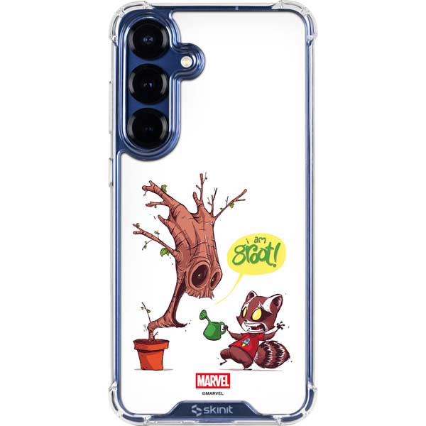 Marvel Rocket Raccoon and Groot Tall Tails Galaxy S25 Plus Clear Case
