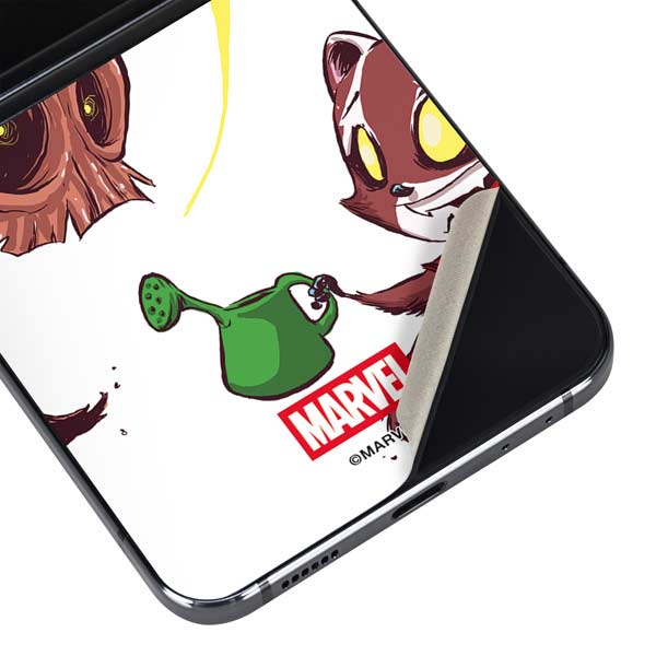 Marvel Rocket Raccoon and Groot Tall Tails Galaxy Z Flip5 5G Skin