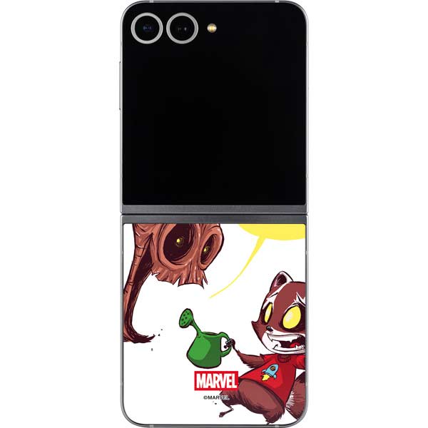 Marvel Rocket Raccoon and Groot Tall Tails Galaxy Z Flip6 Skin