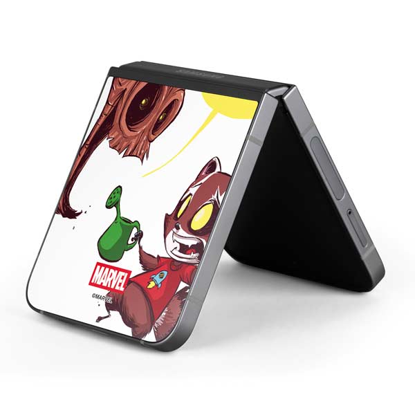 Marvel Rocket Raccoon and Groot Tall Tails Galaxy Z Flip6 Skin