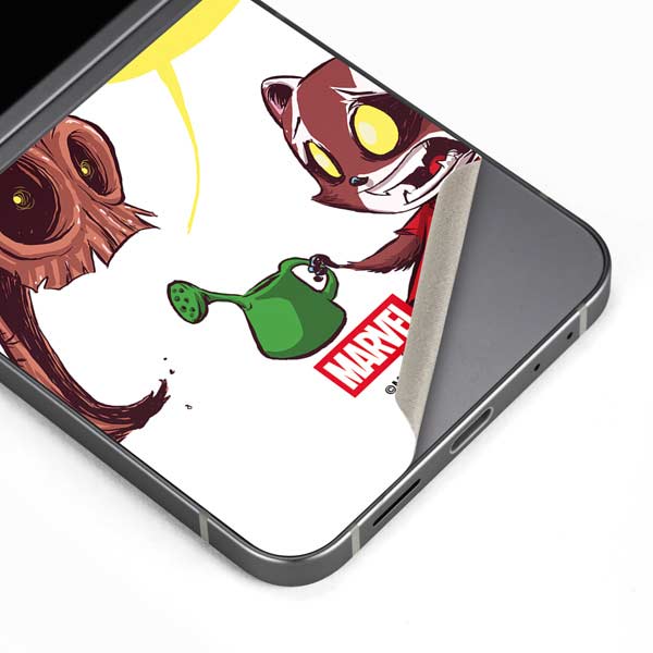 Marvel Rocket Raccoon and Groot Tall Tails Galaxy Z Flip6 Skin