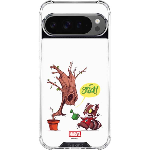 Marvel Rocket Raccoon and Groot Tall Tails Google Pixel 10 Pro XL Clear Case