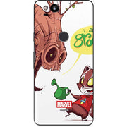 Marvel Rocket Raccoon and Groot Tall Tails Google Pixel 2 Skin
