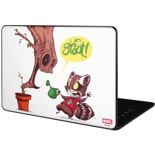 Marvel Rocket Raccoon and Groot Tall Tails Google Pixelbook Go Skin