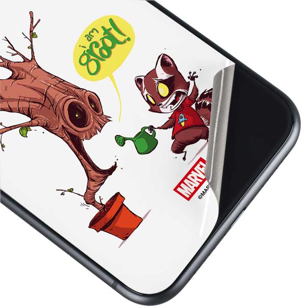 Marvel Rocket Raccoon and Groot Tall Tails iPhone 11 Skin