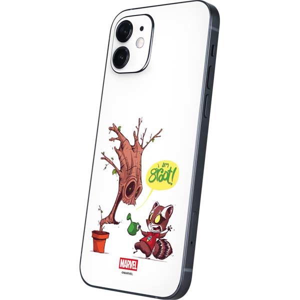 Marvel Rocket Raccoon and Groot Tall Tails iPhone 12 Skin