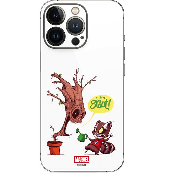 Marvel Rocket Raccoon and Groot Tall Tails iPhone 15 Pro Skin