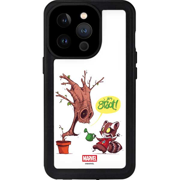 Marvel Rocket Raccoon and Groot Tall Tails iPhone 15 Pro Waterproof Case