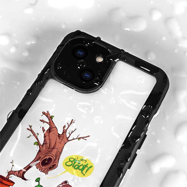 Marvel Rocket Raccoon and Groot Tall Tails iPhone 15 Waterproof Case