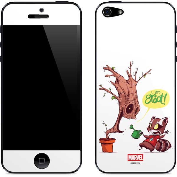Marvel Rocket Raccoon and Groot Tall Tails iPhone 5/5s/5SE Skin
